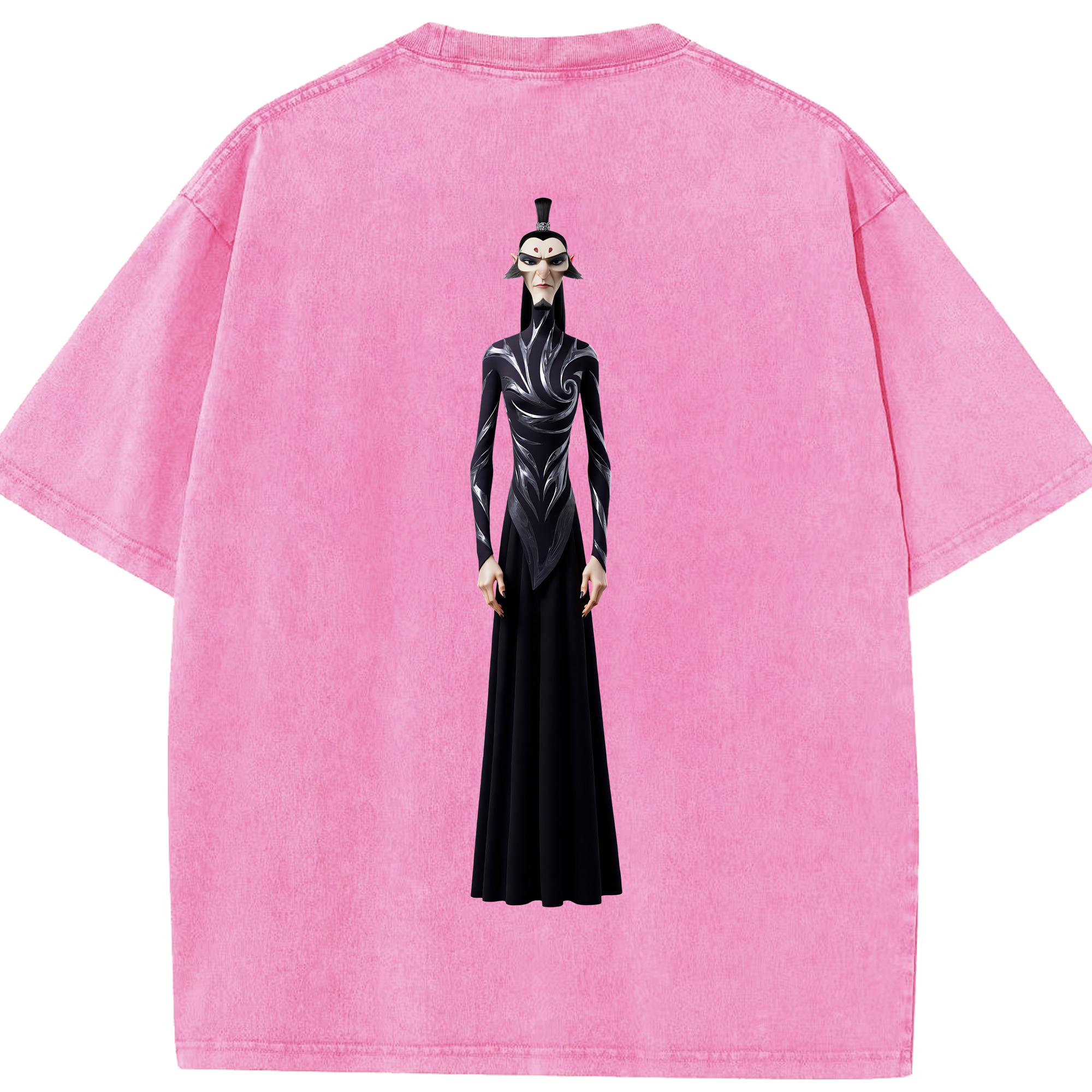 （画像用） Ne Zha 2 ナタ 魔童の大暴れ 綿100% ヴィンテージ風 半袖Tシャツ（背面プリント）